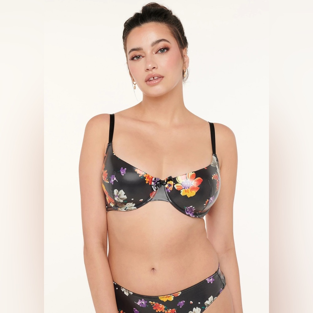 Savage X Fenty Black and Purple Cosmic Bra